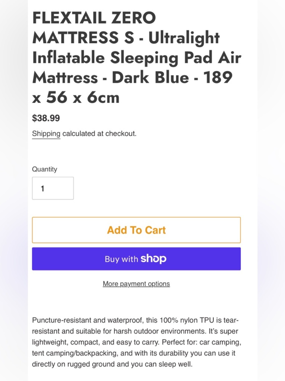 Flextail Zero Mattress - Picture 3 of 5